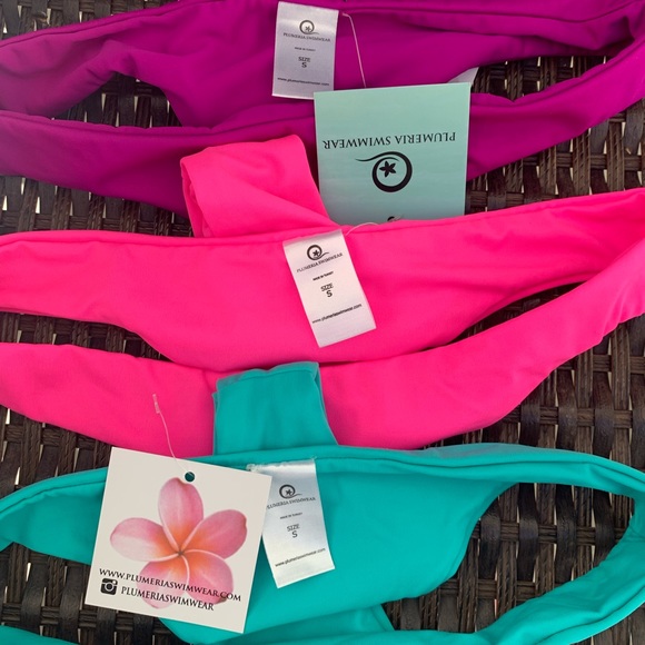 Plumeria Swimwear PINK Cheeky BTM NWT - Picture 5 of 5